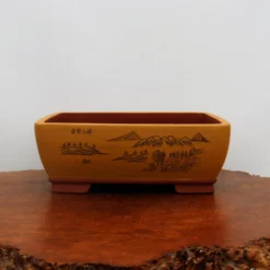 13" Etched Yixing Bonsai Pot (No. 2187) 9 13" Etched Yixing Bonsai Pot (No. 2187) -Home Decor Items Store IMG 5664 51277.1674839791