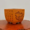 8" Etched Cascade Yixing Bonsai Pot (No. 2208)