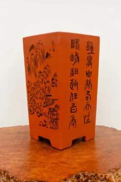 9" Etched Cascade Yixing Bonsai Pot (No. 2241) -Home Decor Items Store IMG 57052 99139.1674841619