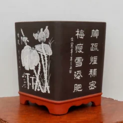 12" Etched Yixing Bonsai Pot (No. 2232)