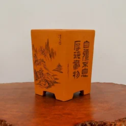 6" Etched Cascade Yixing Bonsai Pot (No. 2196) -Home Decor Items Store IMG 57152 26568.1674842243