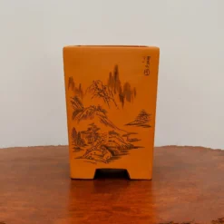 6" Etched Cascade Yixing Bonsai Pot (No. 2196)