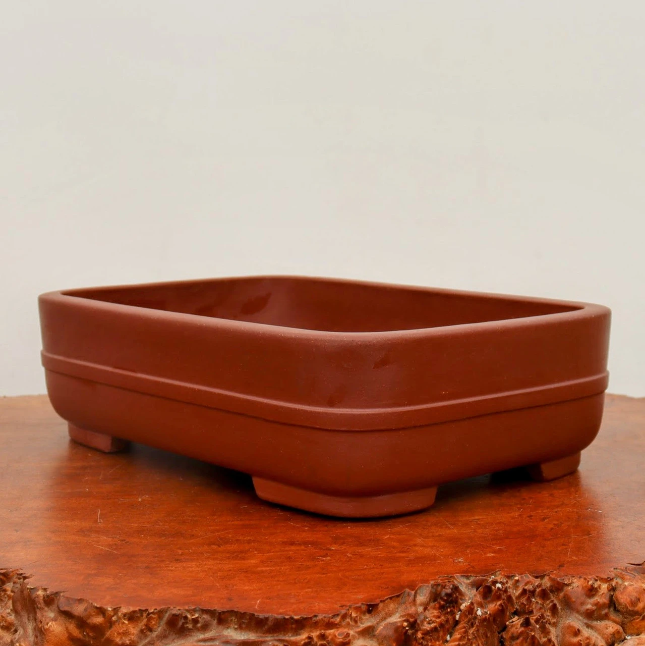 13" Unglazed Yixing Bonsai Pot (No. 2271) 2 13" Unglazed Yixing Bonsai Pot (No. 2271) - Image 2