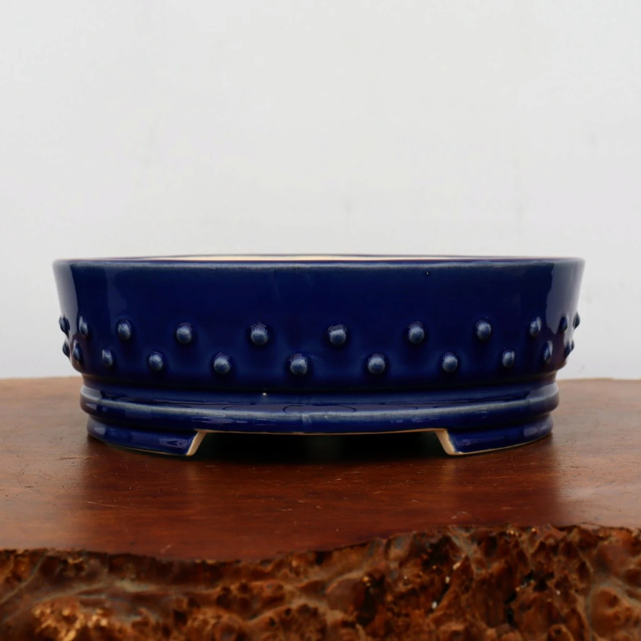 11" Round Glazed Yixing Bonsai Pot (No. 2342b) 3 11" Round Glazed Yixing Bonsai Pot (No. 2342b) - Image 3