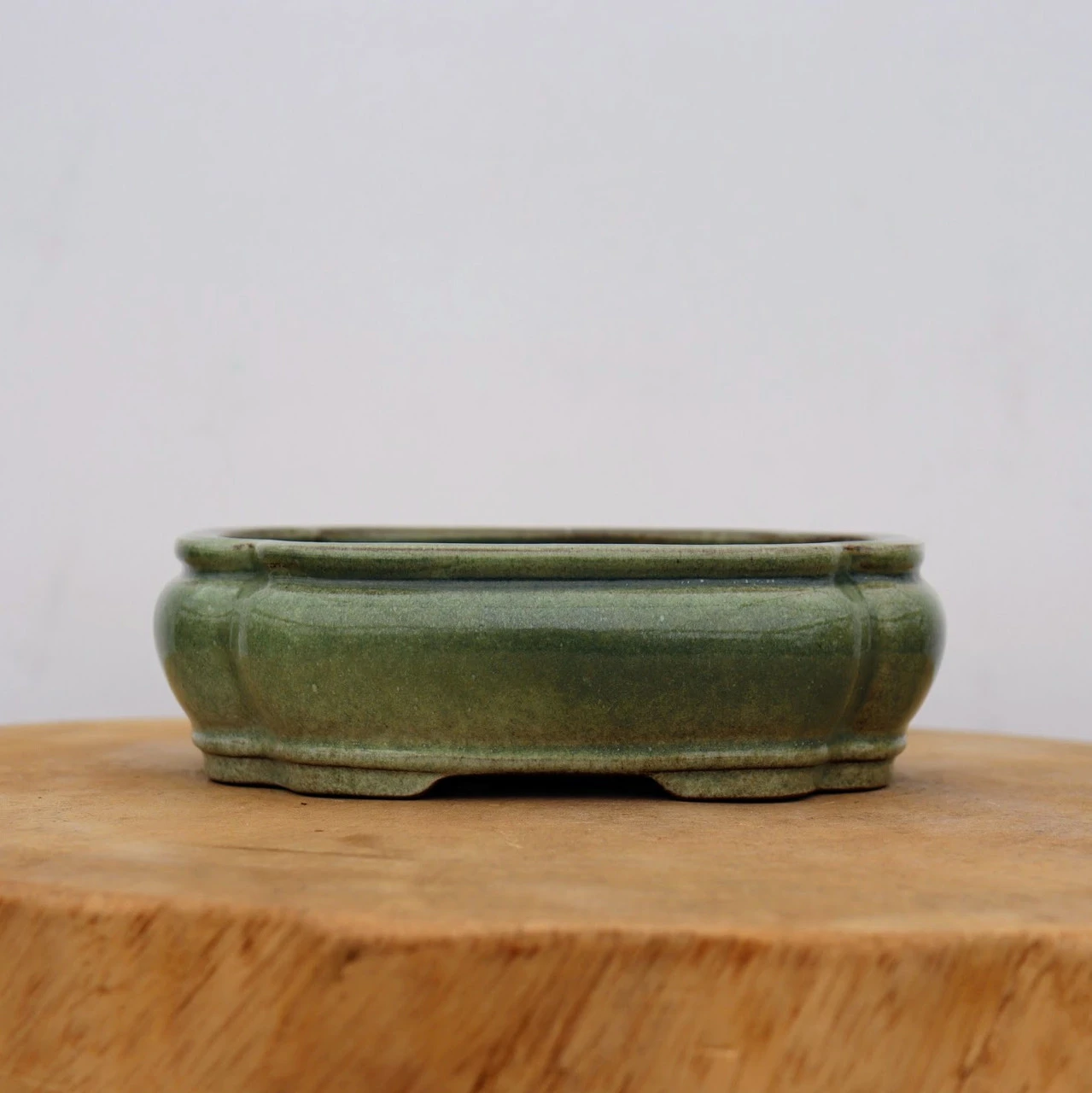 6-Inch Green Glazed Yixing Bonsai Pot (No. 2397e) 3 6-Inch Green Glazed Yixing Bonsai Pot (No. 2397e) - Image 3