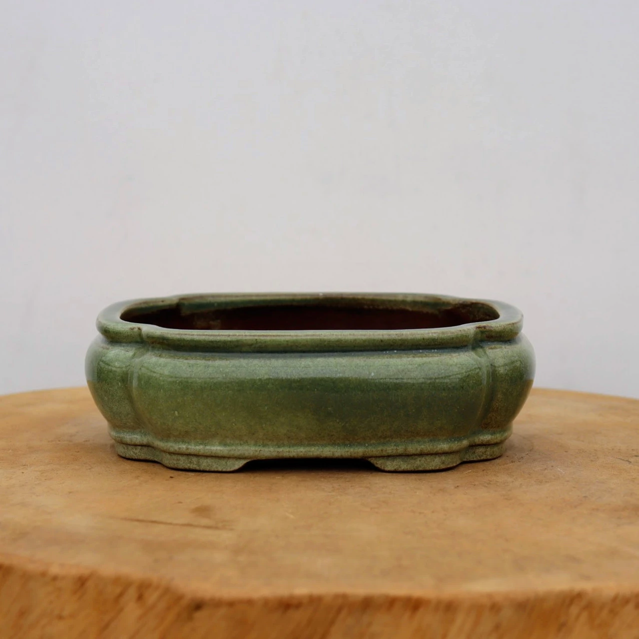 6-Inch Green Glazed Yixing Bonsai Pot (No. 2397e) 5 6-Inch Green Glazed Yixing Bonsai Pot (No. 2397e) - Image 5