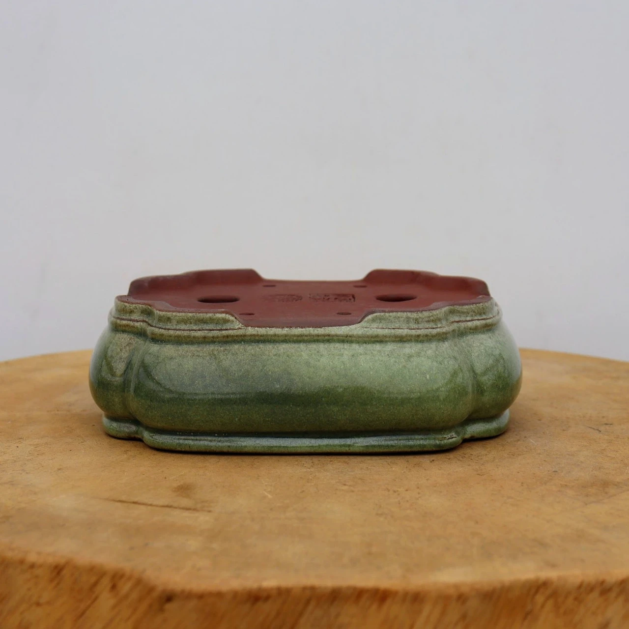 6-Inch Green Glazed Yixing Bonsai Pot (No. 2397e) 6 6-Inch Green Glazed Yixing Bonsai Pot (No. 2397e) - Image 6