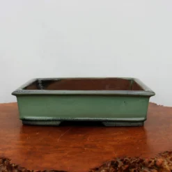 14-Inch Green Glazed Yixing Bonsai Pot (No. 2408b) -Home Decor Items Store IMG 72182 74836.1667932666