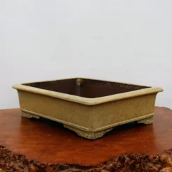14-Inch Cream Glazed Yixing Bonsai Pot (No. 2408j)