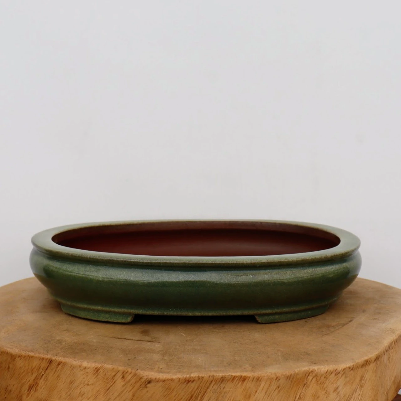 11-Inch Green Glazed Yixing Bonsai Pot (No. 2406b) 5 11-Inch Green Glazed Yixing Bonsai Pot (No. 2406b) - Image 5