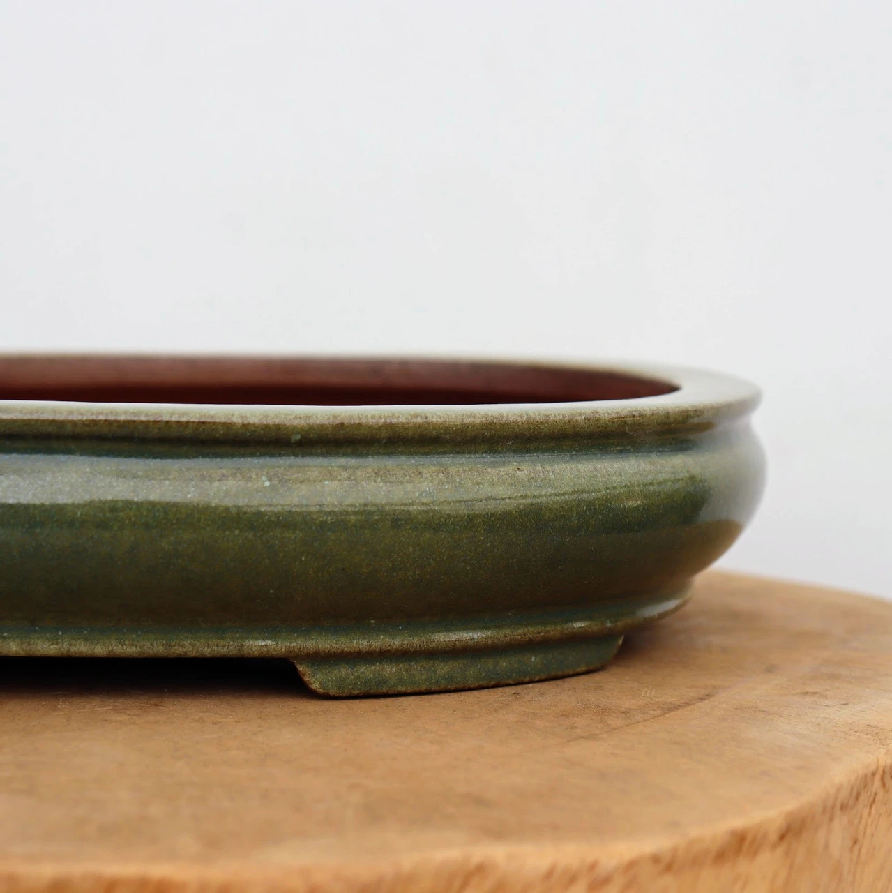 11-Inch Green Glazed Yixing Bonsai Pot (No. 2406b) 2 11-Inch Green Glazed Yixing Bonsai Pot (No. 2406b) - Image 2