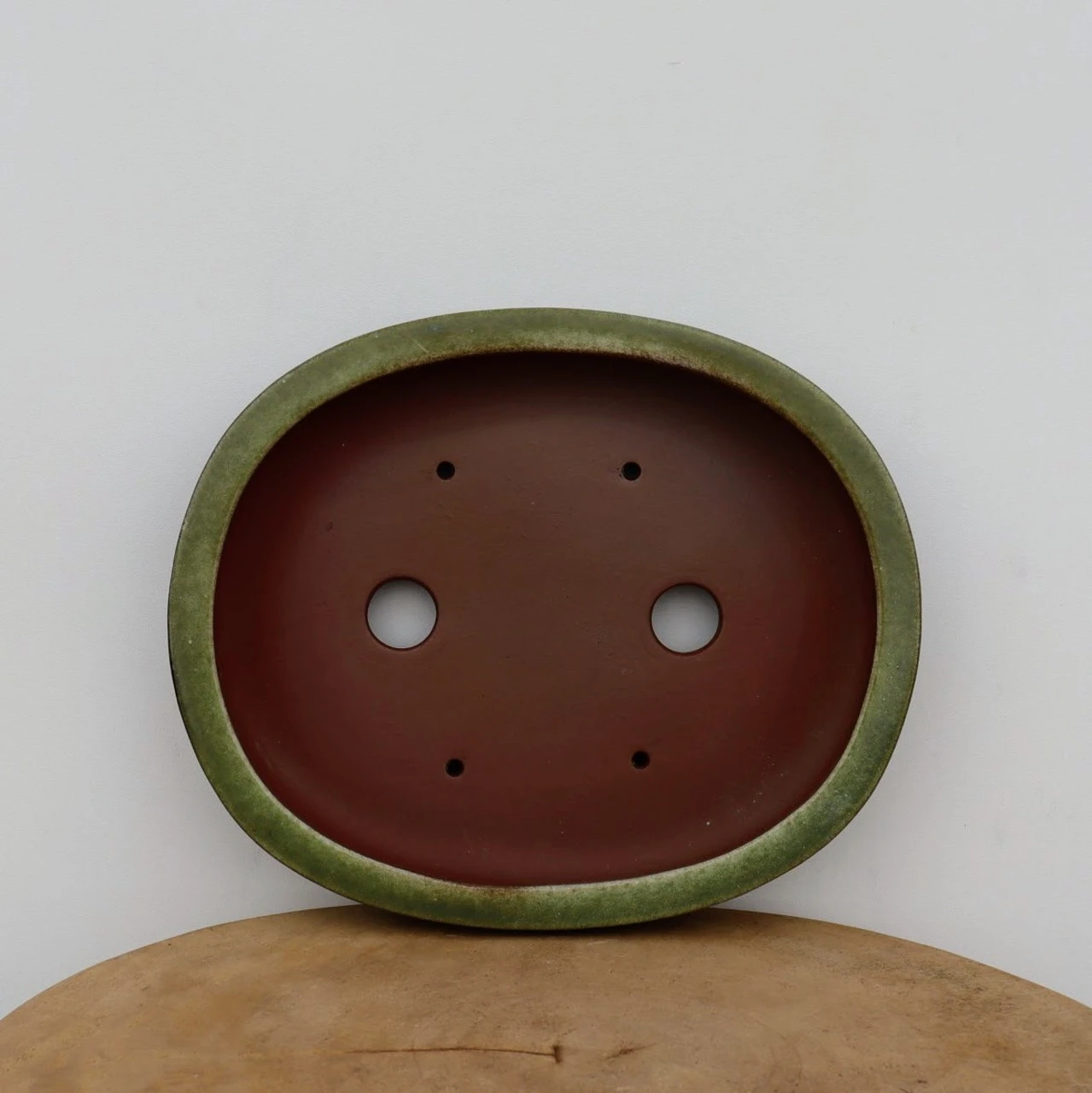 11-Inch Green Glazed Yixing Bonsai Pot (No. 2406b) 4 11-Inch Green Glazed Yixing Bonsai Pot (No. 2406b) - Image 4