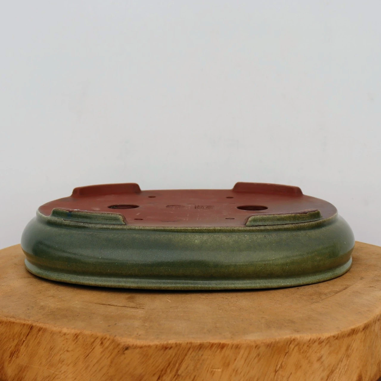 11-Inch Green Glazed Yixing Bonsai Pot (No. 2406b) 6 11-Inch Green Glazed Yixing Bonsai Pot (No. 2406b) - Image 6
