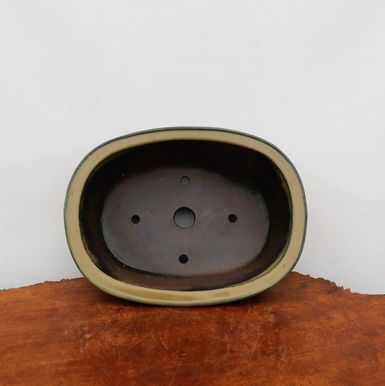 14-Inch Cream Glazed Yixing Bonsai Pot (No. 2409f) 4 14-Inch Cream Glazed Yixing Bonsai Pot (No. 2409f) - Image 4