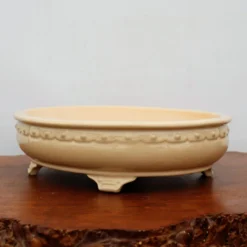 14-Inch Cream Glazed Yixing Bonsai Pot (No. 2412d) -Home Decor Items Store IMG 75742 81106.1669824546