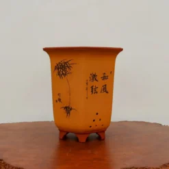 8-Inch Etched Glazed Yixing Bonsai Pot (No. 2425) -Home Decor Items Store IMG 77192 99983.1668094440 1