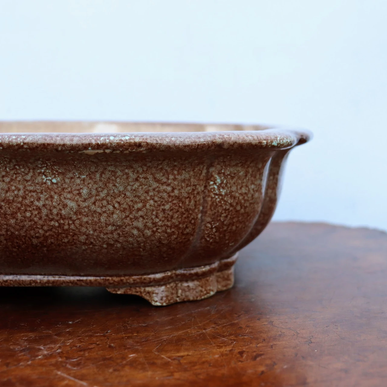 13-Inch Glazed Yixing Bonsai Pot (No. 2323e) 2 13-Inch Glazed Yixing Bonsai Pot (No. 2323e) - Image 2