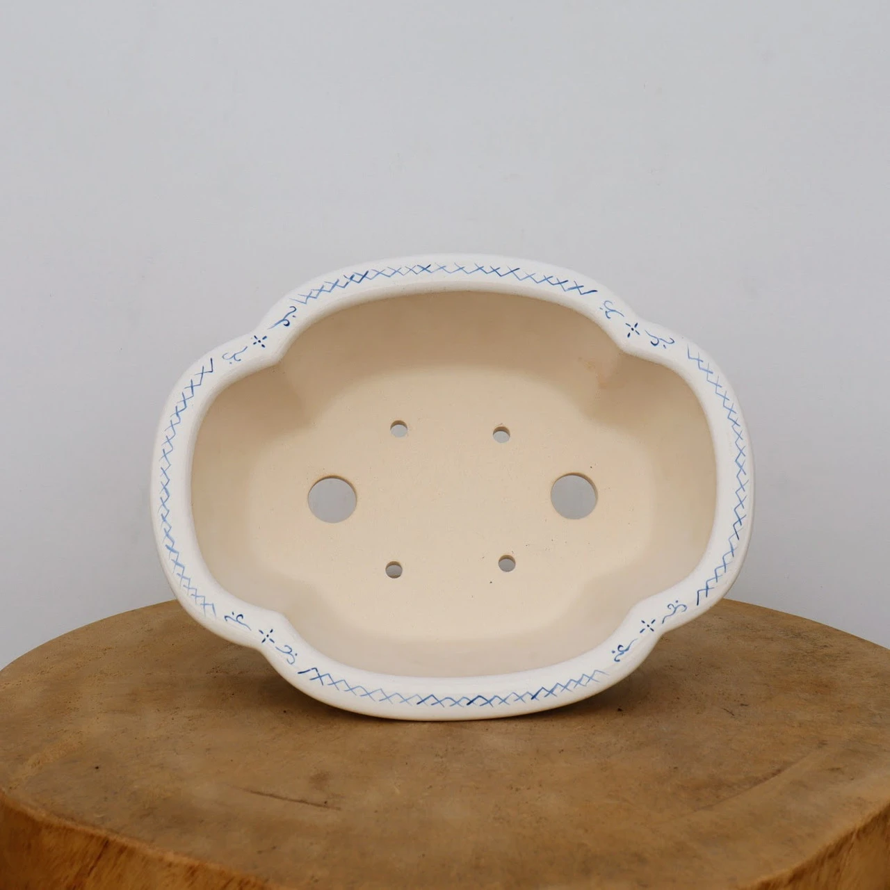 10" Painted Yixing Bonsai Pot (No. 2127c) 3 10" Painted Yixing Bonsai Pot (No. 2127c) - Image 3