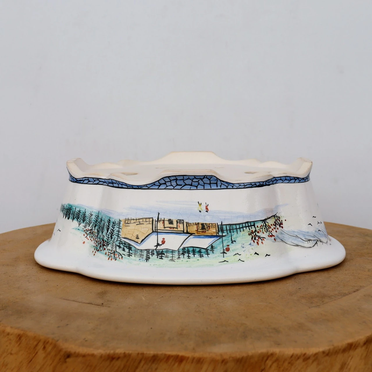 10" Painted Yixing Bonsai Pot (No. 2127c) 6 10" Painted Yixing Bonsai Pot (No. 2127c) - Image 6