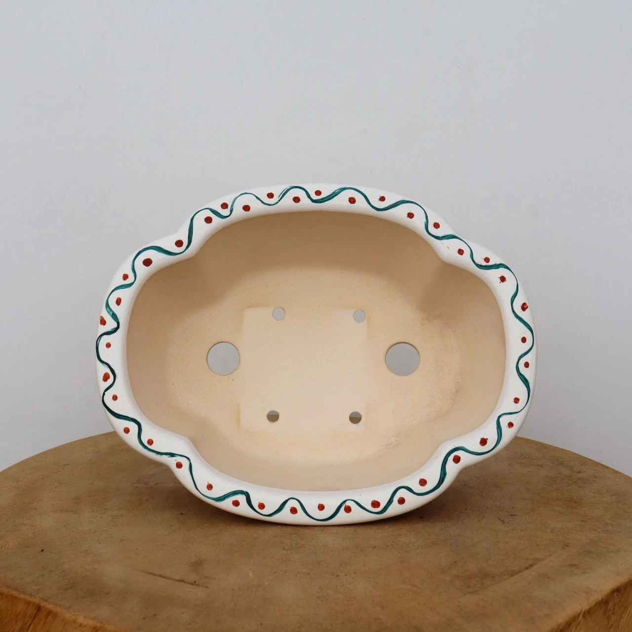 10" Painted Yixing Bonsai Pot (No. 2127e) 3 10" Painted Yixing Bonsai Pot (No. 2127e) - Image 3