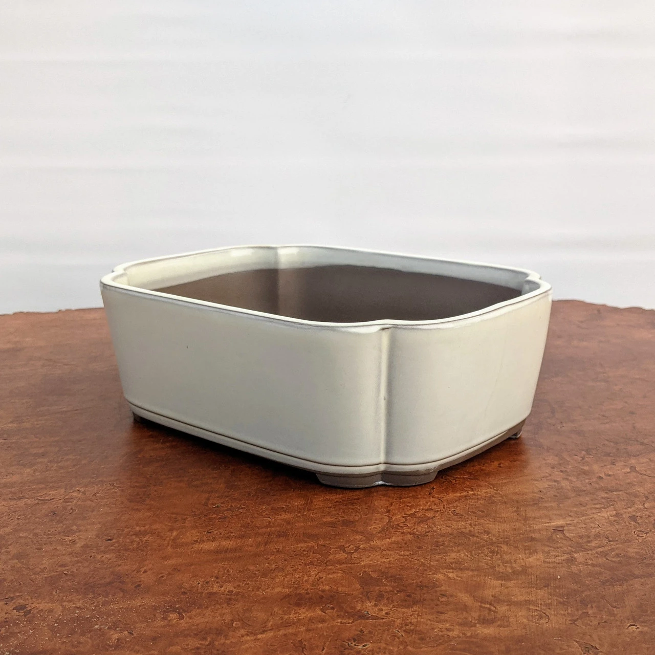 6-8" Cream Glazed Japanese Bonsai Pot (No. 1922) 5 6-8" Cream Glazed Japanese Bonsai Pot (No. 1922) - Image 5