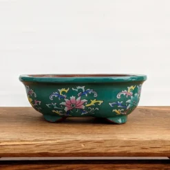5" Quality Glazed Painted Yixing Pot (No. 1066g)