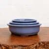 Light Blue (oval) Glazed Bonsai Pot (7-11")