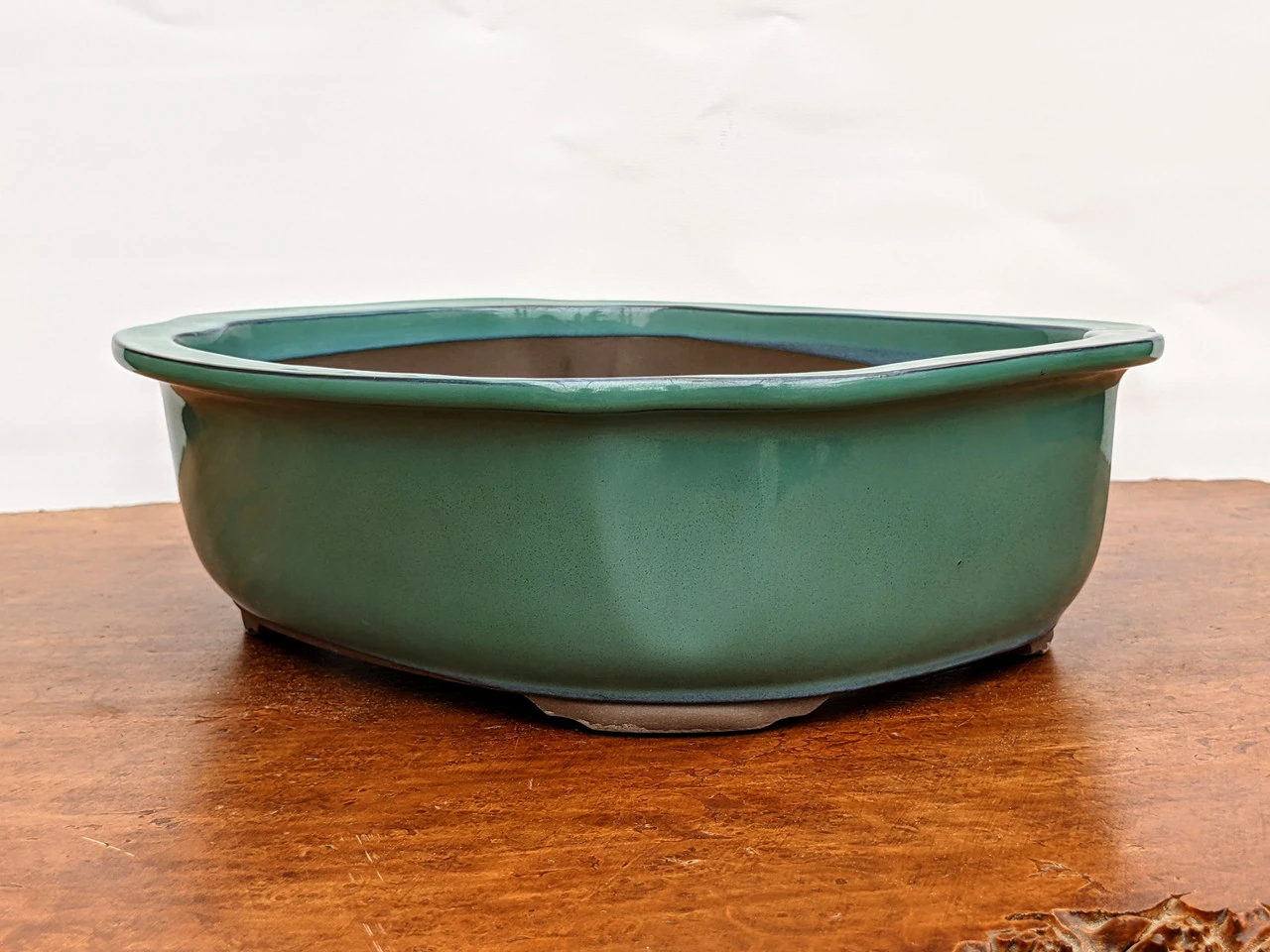 Light Green Ceramic Japanese Bonsai Pot (Choose Size) 2 Light Green Ceramic Japanese Bonsai Pot (Choose Size) - Image 2