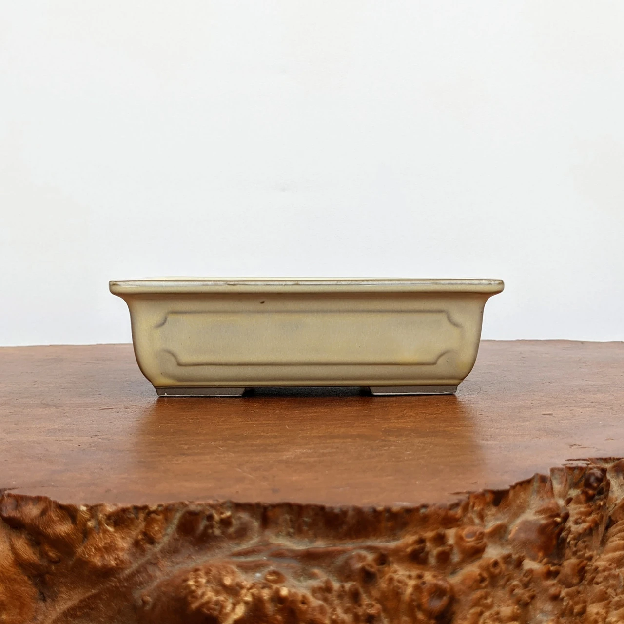 6-9" Cream Glazed Japanese Bonsai Pot (No. 292) 2 6-9" Cream Glazed Japanese Bonsai Pot (No. 292) - Image 2