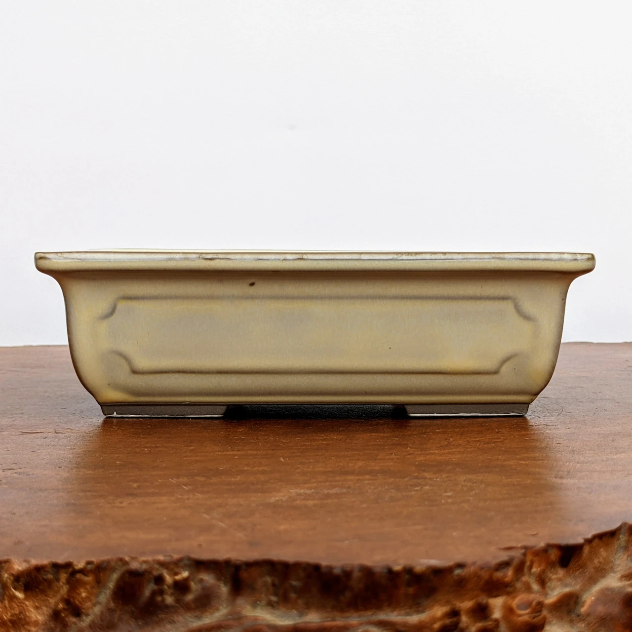 6-9" Cream Glazed Japanese Bonsai Pot (No. 292) 6 6-9" Cream Glazed Japanese Bonsai Pot (No. 292) - Image 6