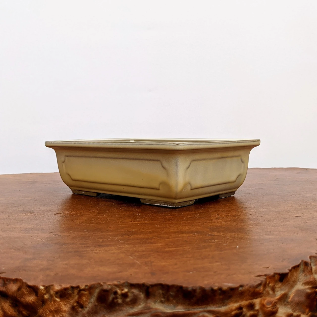 6-9" Cream Glazed Japanese Bonsai Pot (No. 292) 3 6-9" Cream Glazed Japanese Bonsai Pot (No. 292) - Image 3