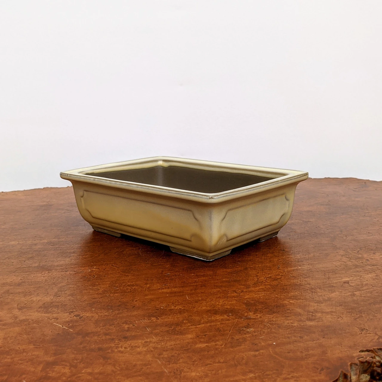 6-9" Cream Glazed Japanese Bonsai Pot (No. 292) 5 6-9" Cream Glazed Japanese Bonsai Pot (No. 292) - Image 5