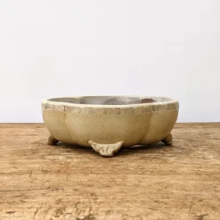 6" Cream Glazed Yixing Bonsai Pot (No. 1883)