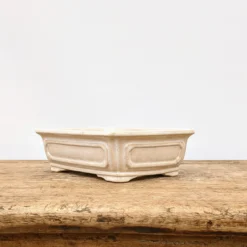 7" Cream Glazed Yixing Bonsai Pot (No. 1947)