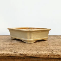 8" Cream Glazed Yixing Bonsai Pot (No. 1436)