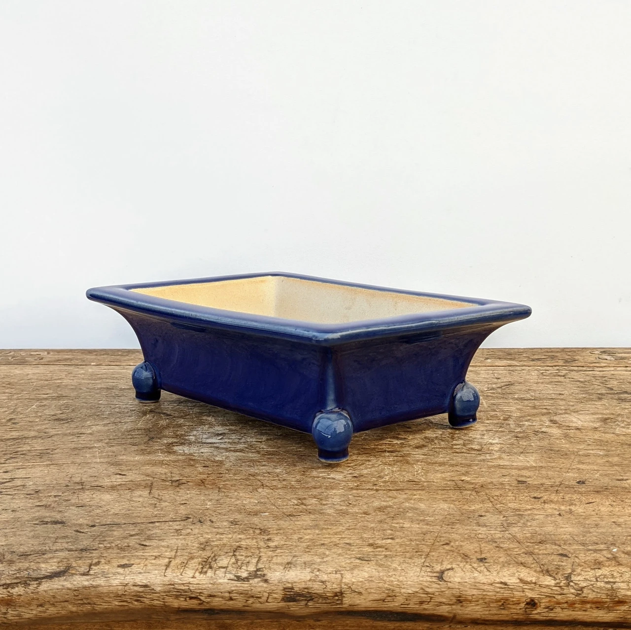 9" Blue Glazed Yixing Bonsai Pot (No. 1972) 3 9" Blue Glazed Yixing Bonsai Pot (No. 1972) - Image 3