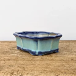 7" Blue Glazed Yixing Bonsai Pot (No. 1903)