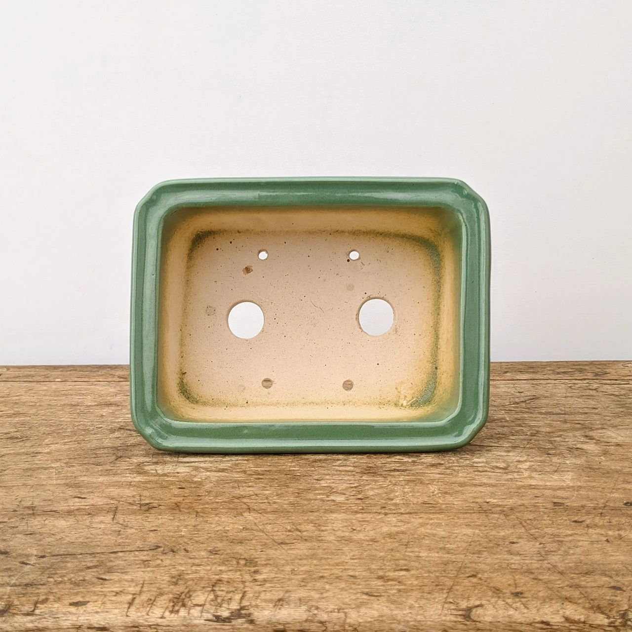 7" Green Glazed Yixing Bonsai Pot (No. 1975d) 5 7" Green Glazed Yixing Bonsai Pot (No. 1975d) - Image 5