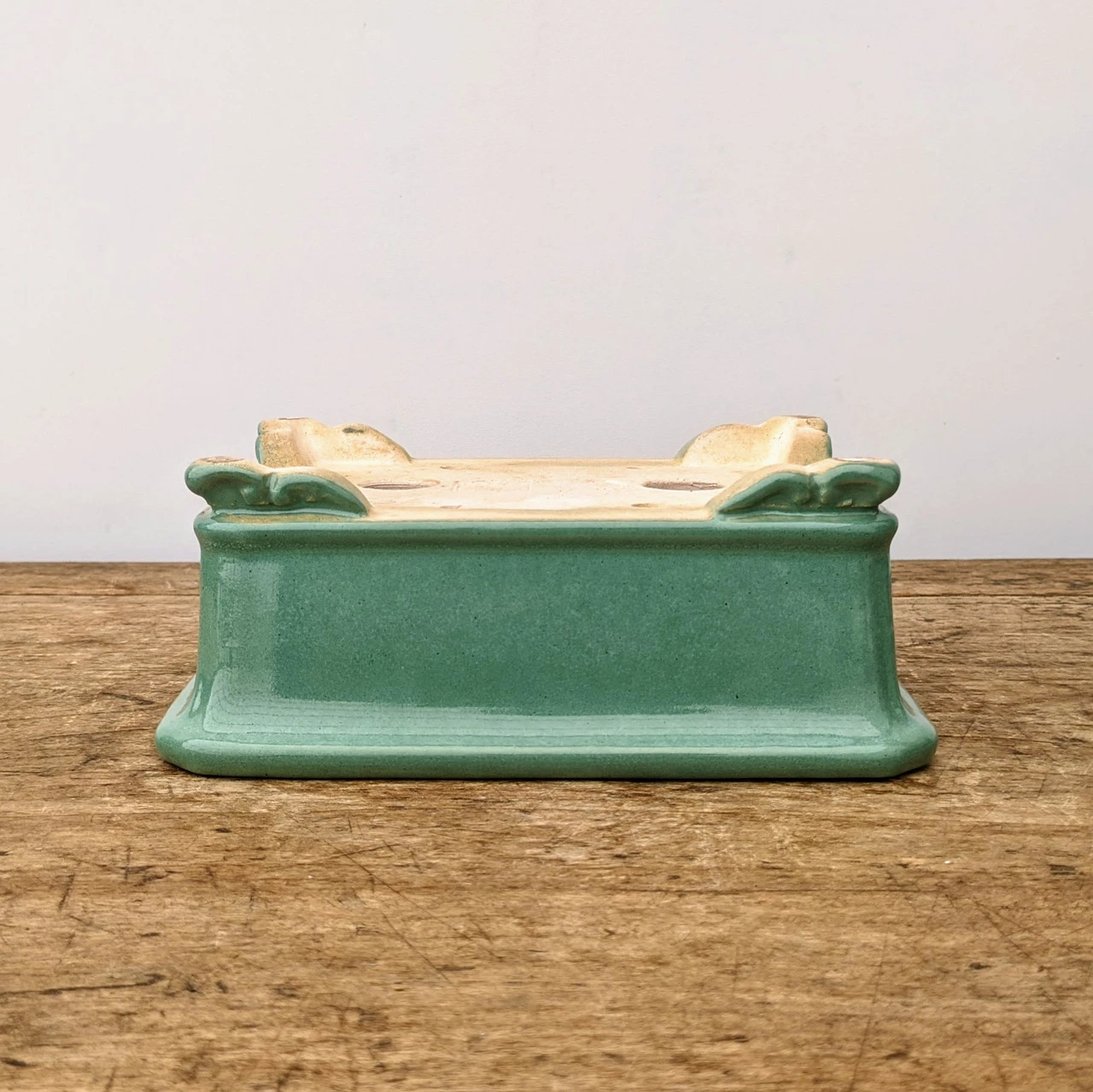 7" Green Glazed Yixing Bonsai Pot (No. 1975d) 6 7" Green Glazed Yixing Bonsai Pot (No. 1975d) - Image 6