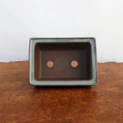 6-9" Green Glazed Japanese Rectangle Bonsai Pot (No. 293) -Home Decor Items Store PXL 20220120 195534088.NIGHT2 03582.1644341779
