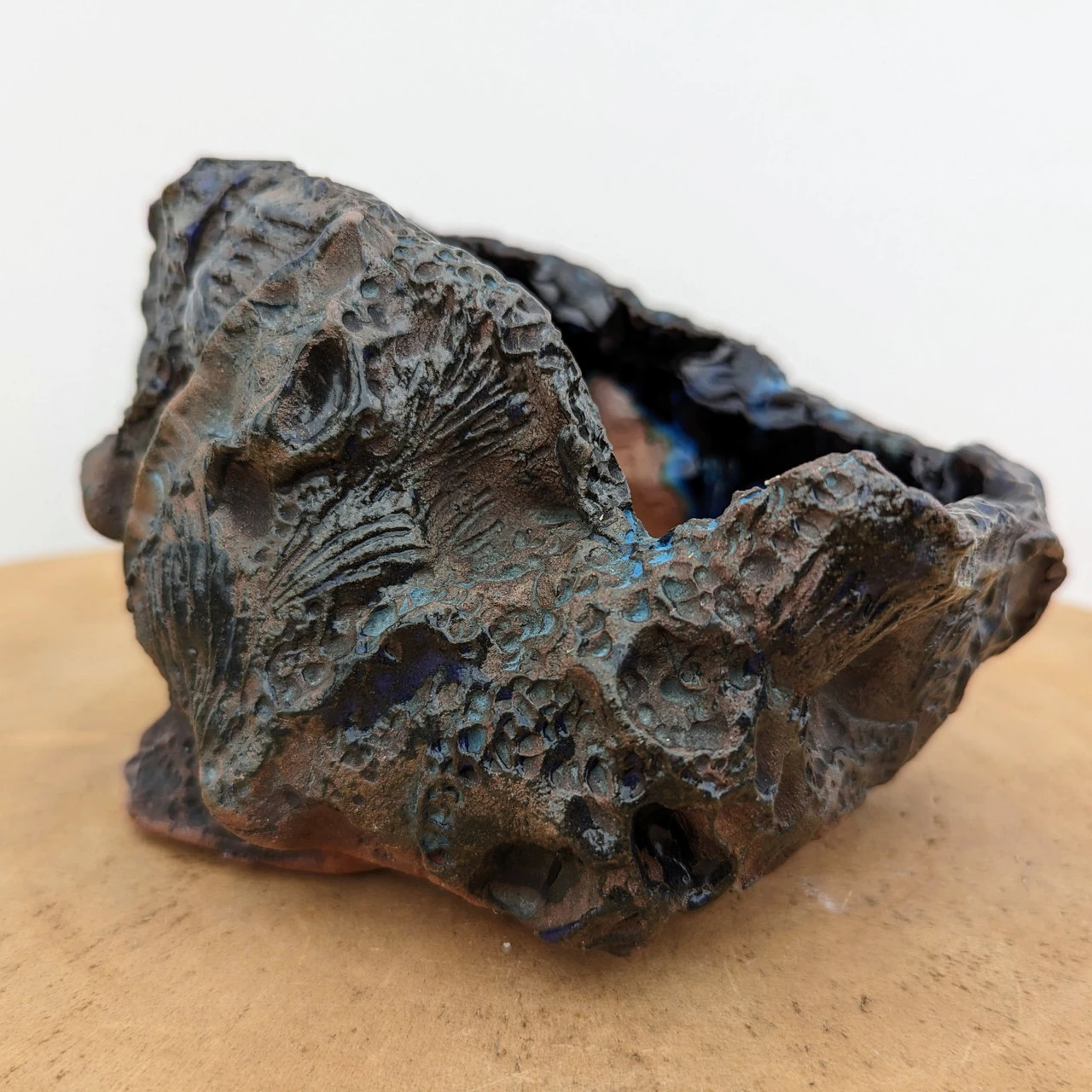 6" Handmade Planter By Moe Lewis-Wolf (No. 37) 2 6" Handmade Planter By Moe Lewis-Wolf (No. 37) - Image 2