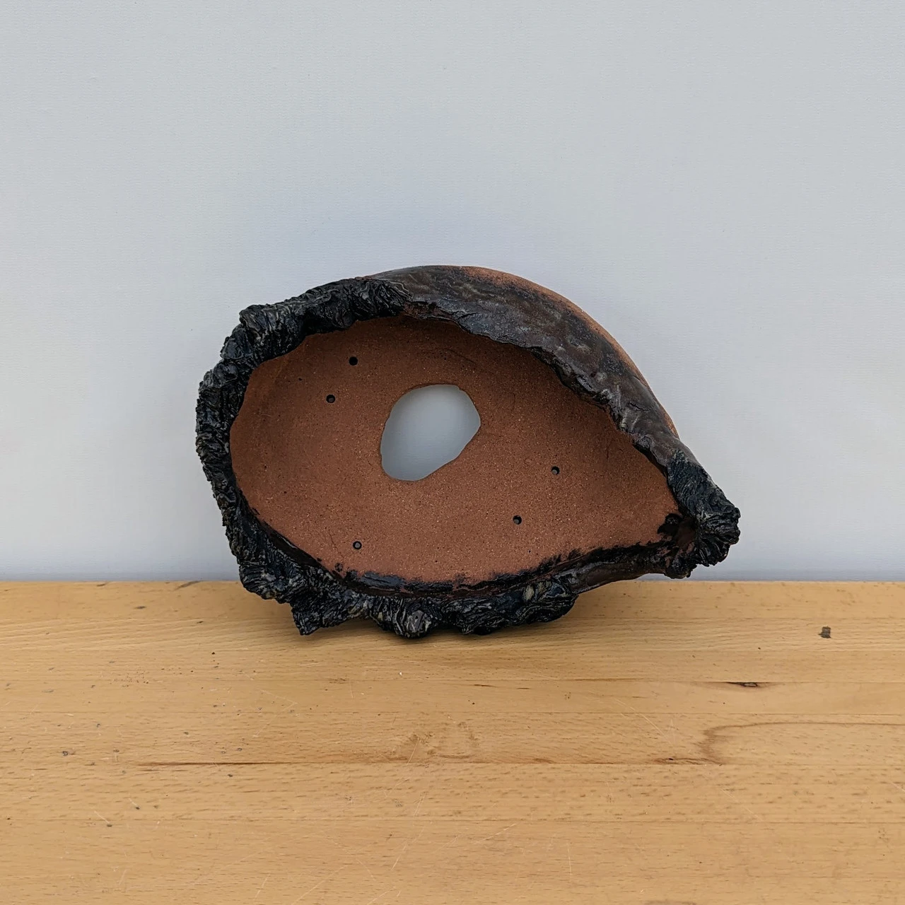 9" Handmade Planter By Moe Lewis-Wolf (No. 40) 3 9" Handmade Planter By Moe Lewis-Wolf (No. 40) - Image 3